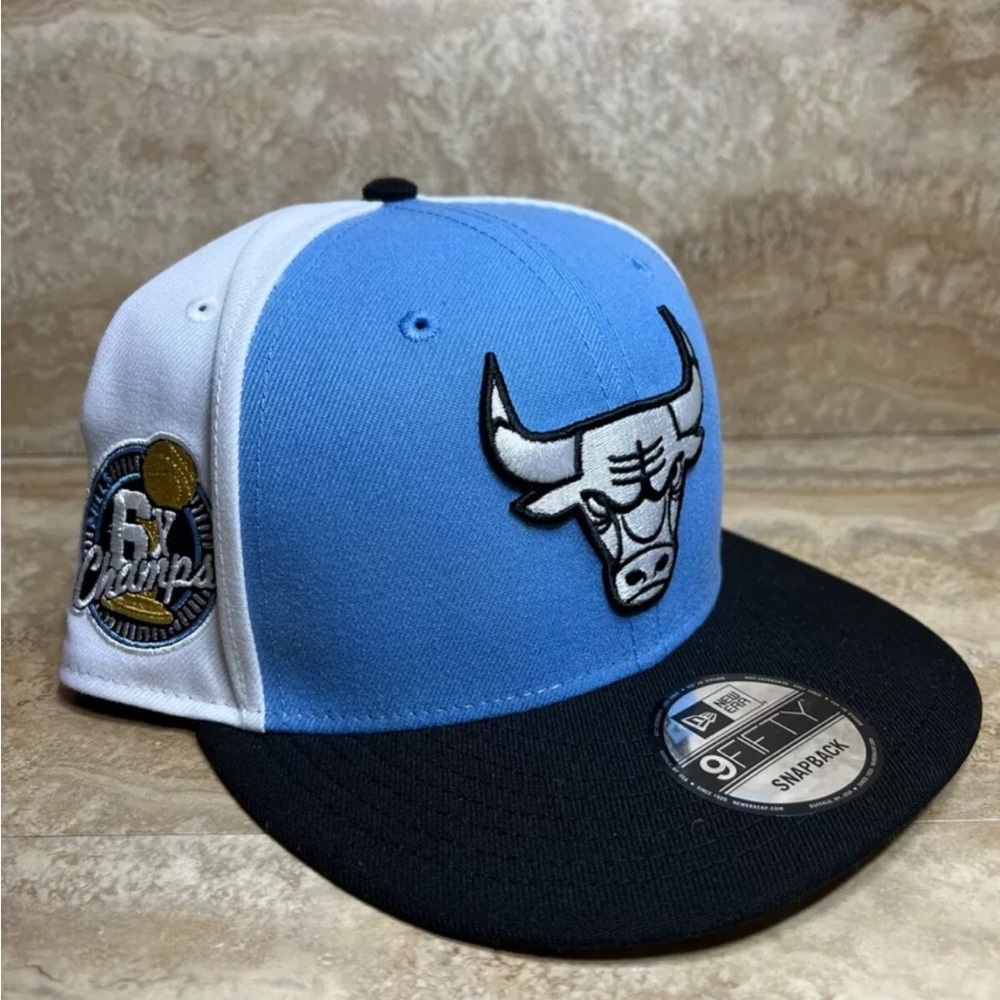 New Era 9Fifty Chicago Bulls 6X Champions Snapback Hat Blue Black White
